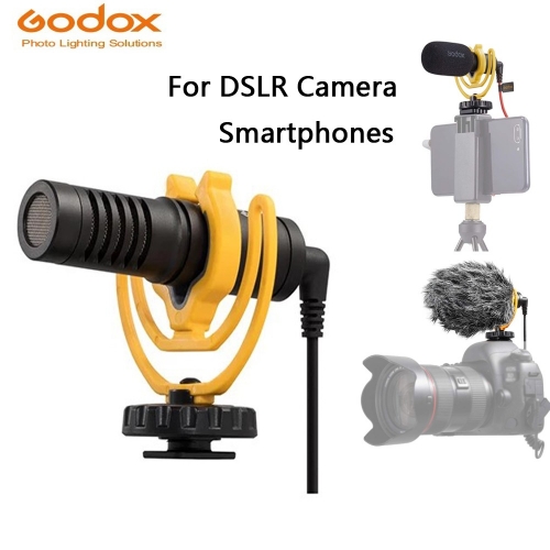Godox VD-Mic Shotgun Video Microphone Microphone d'enregistrement universel Microphone pour appareil photo DSLR iPhone Android Smartphones Mac Tablet