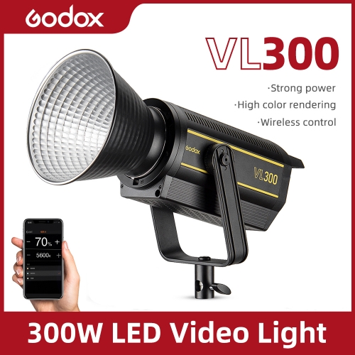 Godox VL300 VL-300 300W 5600K White Version LED Video Light Continuous Output Bowens Mountain Studio Light APP Support