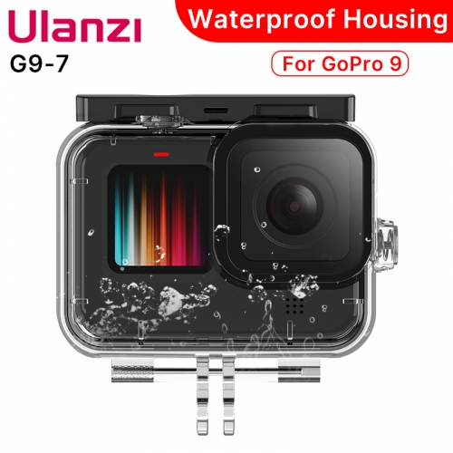 Boîtier étanche de plongée Ulanzi G9-7 pour GoPro Hero 9 étui de protection pour appareil photo pour accessoires Go Pro 9