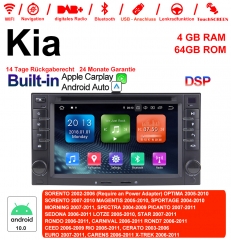 6.2 `` Android 10.0 Octa-core 4GB RAM 64GB Flash autoradio / multimédia pour Kia SORENTO, OPTIMA, SORENTO, MAGENTIS intégré Carplay / Android Auto