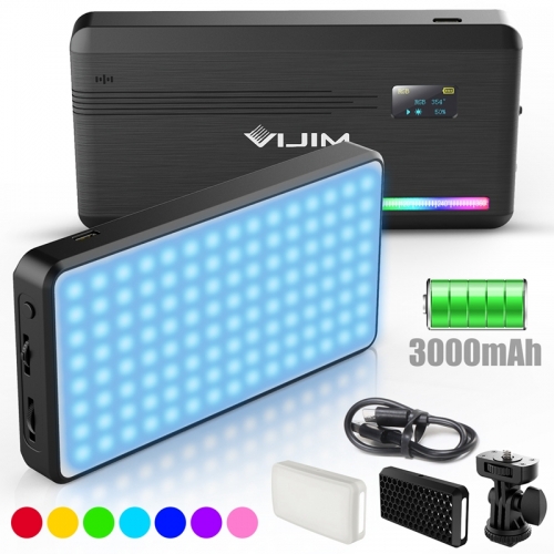 VIJIM VL196 RGB LED lumière vidéo 2500K 9000K Dimmable remplissage lumière DSLR Smartphone Vlog lumière lampe photographie éclairage kit