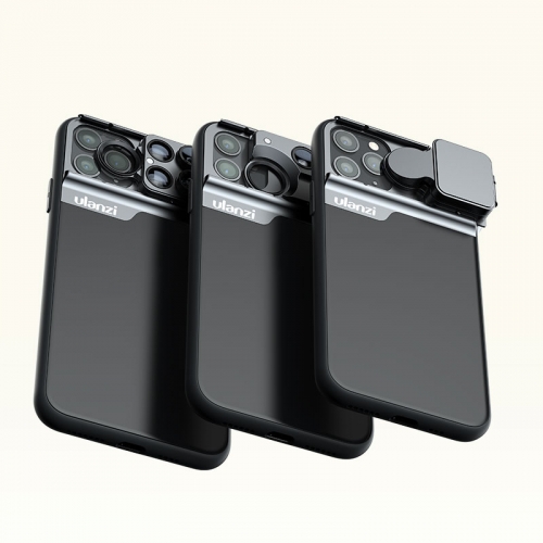 Étui de téléphone Ulanzi 3 en 1 filtre CPL pour objectif de téléphone / 10X / 20X macro / fisheye / téléobjectif 2X pour iPhone 11 / iPhone 11 Pro / i