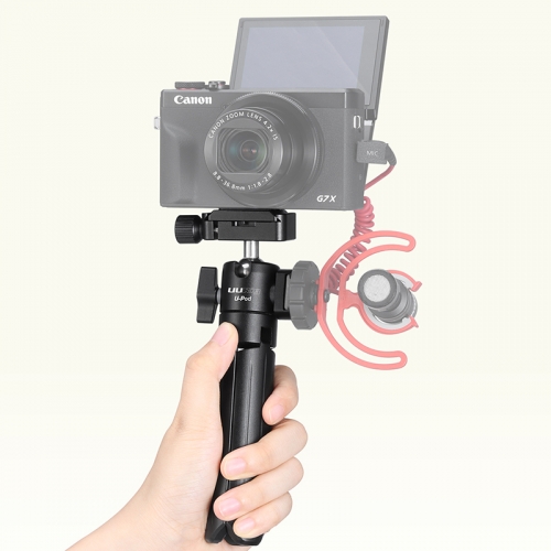 UURig u-pod Portable Vlog Stand support de table poignée trépied pour Sony / Canon appareil photo sans miroir avec sabot froid pour Microphone