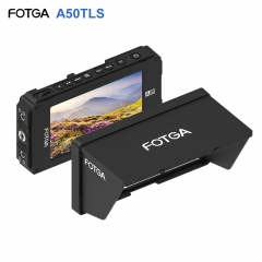 FOTGA A50TLS 5 pouces FHD Moniteur vidéo sur caméra pour écran tactile A7S II GH5 IPS entrée / sortie HDMI 3D LUT double plaque de batterie NP-F
