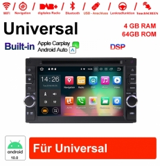6.2 inch Android 10.0 Car Radio / Multimedia 4GB RAM 64GB ROM For Universal Built-in Carplay Android Auto