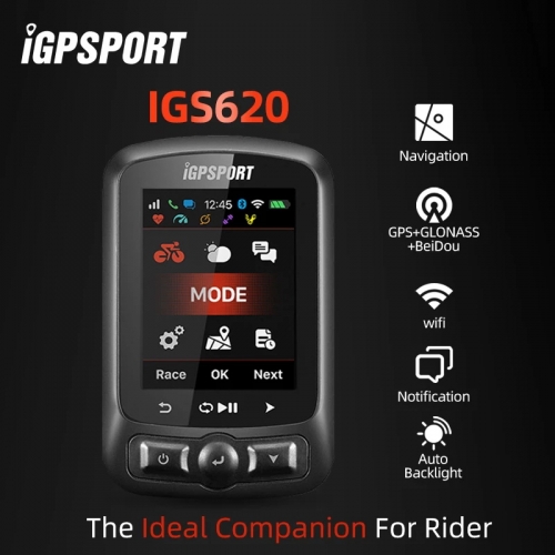 IGPSPORT IGS620 Bike Wireless Notification Phone Speedometer ANT + Bike Computer Bluetooth 4.0 WIFI GPS Waterproof Accessories