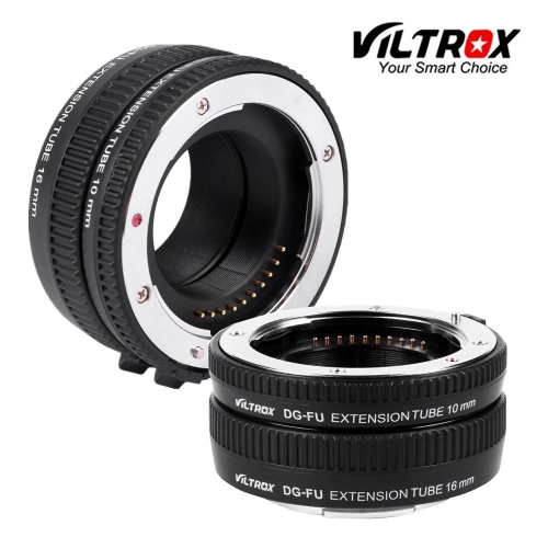 VILTROX DG-FU Autofocus AF Metal Macro Extension Tube Ring Lens Adapter Bracket for Fujifilm X X-Pro2 X-T2 / T1 x-T20 / T10 X-E2S A10