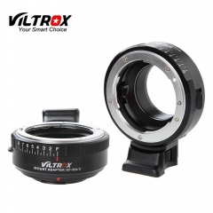 Viltrox NF-M4 / 3 Adaptateur de monture d'objectif à mise au point manuelle avec cadran d'ouverture pour objectif Nikon vers appareil photo M4 / 3 GH5