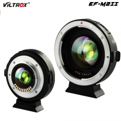 VILTROX EF-M2II adaptateur d'objectif autofocus 0.71x adaptateur booster réducteur focal pour objectifs à monture Canon EF sur les caméras M43