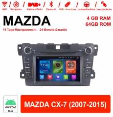 7 Zoll Android 10.0 Autoradio / Multimedia 4GB RAM 64GB ROM Für MAZDA CX-7 2007-2015 Mit WiFi NAVI Bluetooth USB