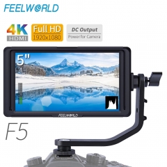FEELWORLD F5 5" DSLR On Camera Field Monitor Small Full HD 1920x1080 IPS Video Peaking Focus Assist with 4K HDMI 8.4 V DC Output