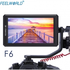 FEELWORLD F6 5.7" On Camera Field DSLR Monitor 1920X1080 4K HDMI Peaking Focus Assist Ultra-thin With tilt Arm Power Output