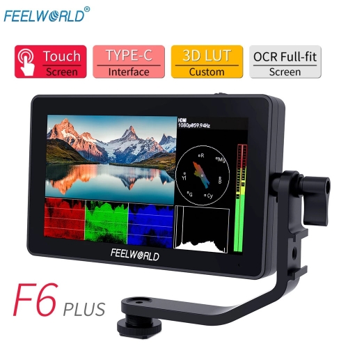 FEELWORLD F6 PLUS 5.5 Inch on Camera DSLR Field Monitor 3D LUT Touchscreen IPS FHD 1920x1080 Video focus Assist Support 4K HDMI