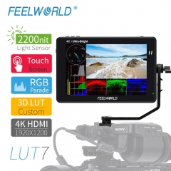 FEELWORLD LUT7 7 inch 3D LUT 2200 nits Touchscreen DSLR Camera Field Monitor with Waveform VectorScope Histogram