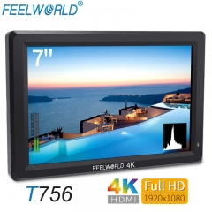 Feelworld 7 pouces IPS 1920x1200 4K moniteur HDMI caméra vidéo moniteur de terrain pour reflex numérique Canon Nikon Sony ZHIYUN T756
