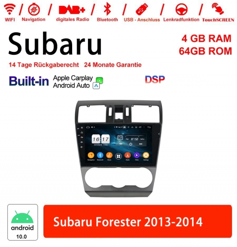 9 pouces Android 12.0 autoradio / multimédia 4GB RAM 64GB ROM pour Subaru Forester 2013-2014 intégré Carplay / Android Auto