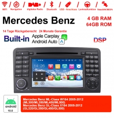 7 pouces Android 11.0 4G LTE  Autoradio / multimédia 4GB RAM 64GB ROM pour le benz W164 X164 Carplay intégré/ Android Auto