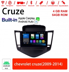 9 pouces Android 10.0 Autoradio / Multimedia 4 Go de RAM 64 Go de ROM pour Chevrolet cruze 2009-2014 Built-in Carplay
