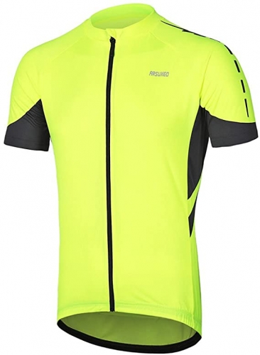 ARSUXEO Herren Kurzarm Radsport Sweatshirt Radsport Mountainbike Shirt