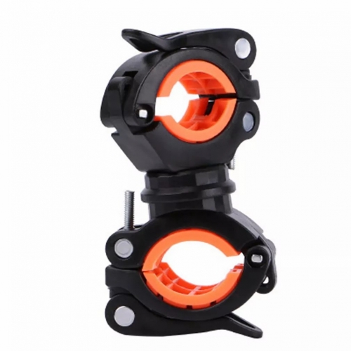 Support universel rotatif de lampe de vélo vtt, lampe de poche de vélo de route, support Double de lampe frontale LED