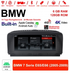 8.8 inch Qualcomm Snapdragon 665 8 Core Android 12.0 4G LTE Car Radio / Multimedia USB WiFi Carplay For BMW 7 Series E65/E66 (2005-2009)