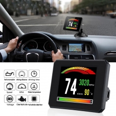 HUD Head Up Display P16 OBD Car Water Temperature Digital Display Fuel Consumption Speed Projector Display