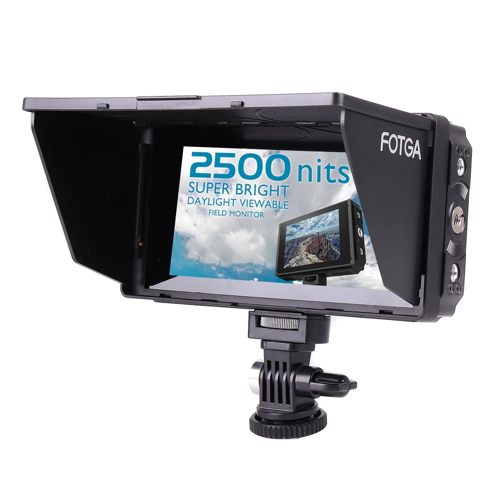 Moniteur de champ Fotga E50 4K sur caméra de Écran tactile IPS de 5 pouces 2500nits avec mise à niveau USB HDMI 3D LUT pour caméscope DSLR
