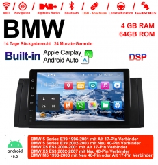 9 Zoll Android 10.0  Autoradio / Multimedia 4GB RAM 64GB ROM Für BMW X5 E53 M5 E39 Built-in Carplay / Android Auto