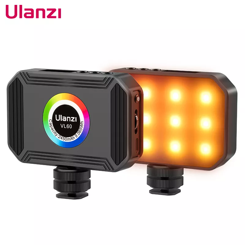 Ulanzi VL60 RGB Camera Light With 2450mAh 2500K-9000K Vlog Fill Light LED Video Light For DSLR SLR Youtube Mini RGB Video Light