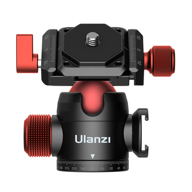 Ulanzi U-60 U-70 U-100 Metal Ball Head Pan Tilt Dual Cold Shoe Tripod Head Vlog Tripod Head