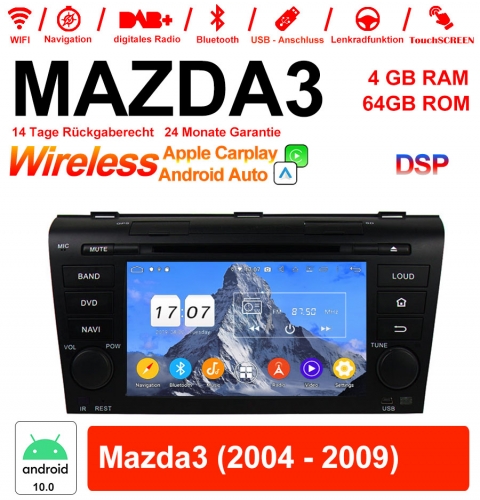7 pouces Android 12.0 Autoradio / Multimédia 4Go de RAM 64Go de RAM pour MAZDA3