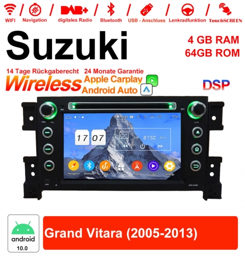 7 pouces Android 12.0 autoradio / multimédia 4 Go de RAM 64 Go de ROM pour Suzuki Grand Vitara 2005-2013 avec WiFi NAVI Bluetooth USB