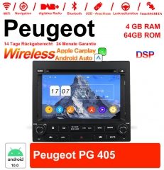 7 Zoll Android 12.0 Autoradio/Multimedia 4GB RAM 64GB ROM Für PEUGEOT PG 405 Mit WiFi NAVI Bluetooth USB