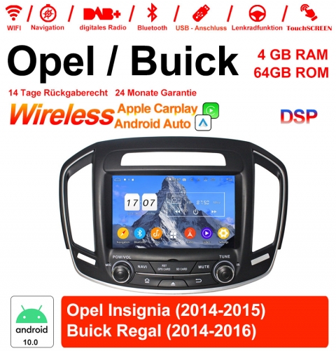 8 pouces Android 12.0 Autoradio / Multimédia 4 Go de RAM 64 Go de ROM pour Buick Regal / Opel Insignia 2014 2015 avec WiFi NAVI USB