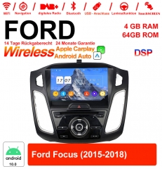 9 inch Android 12.0 car radio / multimedia 4GB RAM 64GB ROM for Ford Focus 2015-2018 with WiFi NAVI Bluetooth USB