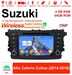 7 Zoll Android 12.0 Autoradio / Multimedia 4GB RAM 64GB ROM Für Suzuki Alto Celerio Cultus 2014-2018 Mit WiFi NAVI Bluetooth USB