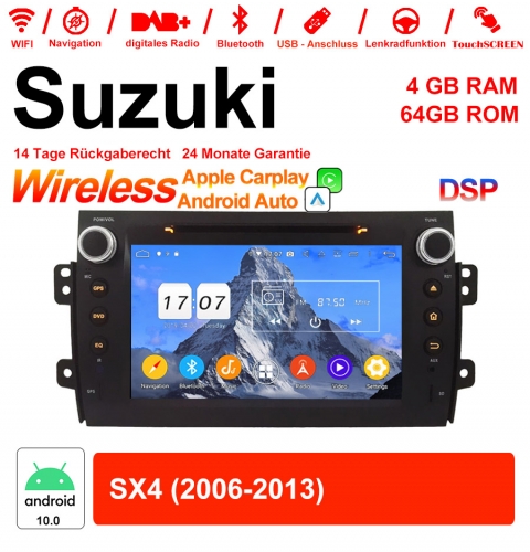 8 Zoll Android 12.0 Autoradio / Multimedia 4GB RAM 64GB ROM Für Suzuki SX4 2006-2013 Mit WiFi NAVI Bluetooth USB