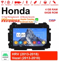 8 Zoll Android 12.0 Autoradio / Multimedia 4GB RAM 64GB ROM Für Honda  HRV 2013-2018 Vezel 2013-2018 Mit WiFi NAVI Bluetooth USB