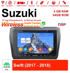 8 Zoll Android 12.0 Autoradio / Multimedia 4GB RAM 64GB ROM Für Suzuki Swift 2017 2018 Mit WiFi NAVI Bluetooth USB