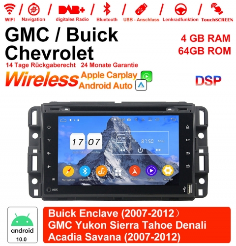 7 Zoll Android 12.0 Autoradio / Multimedia 4GB RAM 64GB ROM Für GMC sierra Yukon Savana Denali/Buick Enclave Mit WiFi NAVI Bluetooth USB
