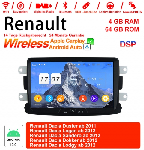 8 Inch Android 12.0 Car Radio / Multimedia 4GB RAM 64GB ROM For Renault Dacia Duster Built-in Carplay / Android Auto