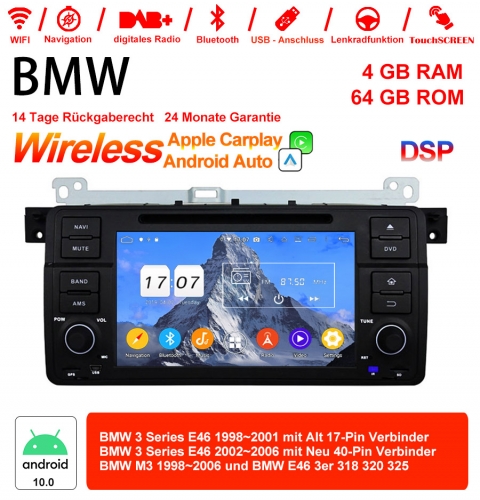 Autoradio de 7 pouces Android 12.0 4GB RAM 64GB RAM pour BMW 3 séries E46 BMW M3 Rover 75 Carplay / Android Auto intégré