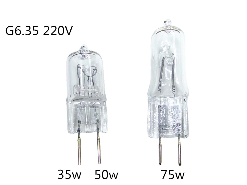 4PCS G6.35 220V halogen lamp 35W 50W 75W aroma lamp bulb Mechanical light bulb working light