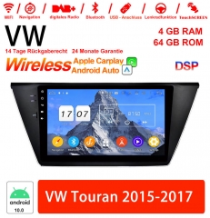 10 Zoll Android 12.0 Autoradio / Multimedia 4GB RAM 64GB ROM  Für VW Touran 2015-2017 Built-in Carplay/Android Auto