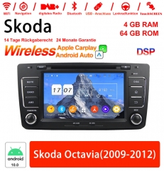 8 Zoll Android 12.0 Autoradio / Multimedia 4GB RAM 64GB ROM Für Skoda Octavia 2009-2012 Built-in Carplay/Android Auto