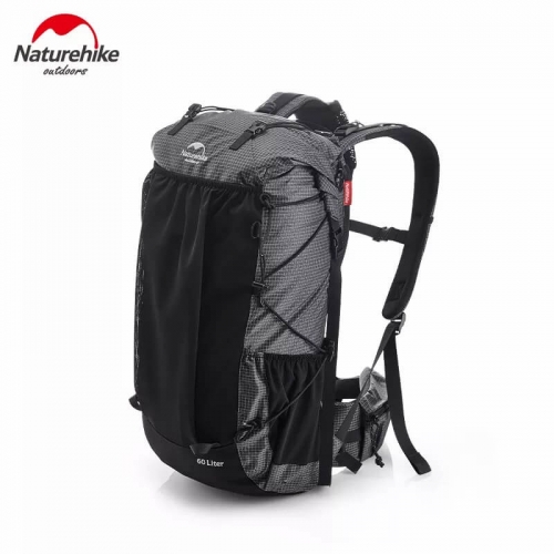Naturehike 60L+5L Camping Hiking Climbing Backpacks Piggyback Breathable Lightweight About 1160g With Rain Cover