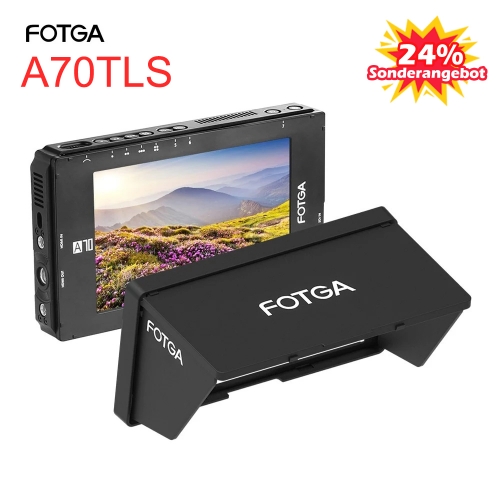 FOTGA A70TLS 7 Zoll FHD Video On-Camera Feldmonitor IPS Touchscreen SDI 4K HDMI Ein- / Ausgang 3D LUT Dual NP-F Batterieplatte für A7S II GH5