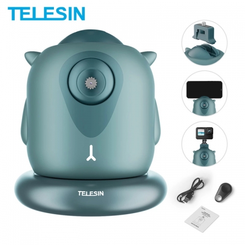 TELESIN AI Stabilisateur de suivi automatique du visage Smart Shooting Gimbal 360 Rotation