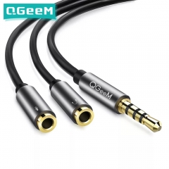 3.5mm Audio Splitter Cable for Computer Jack 3.5mm 1 Male to 2 Female Mic AUX Cable Headset Splitter Adapter