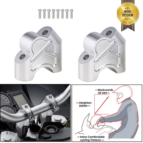 For BMW R1200GS R1250GS LC R1250R R1200R R1250RT S1000XR Handle Bar Riser Clamp Extend Handlebar adapter Bracket